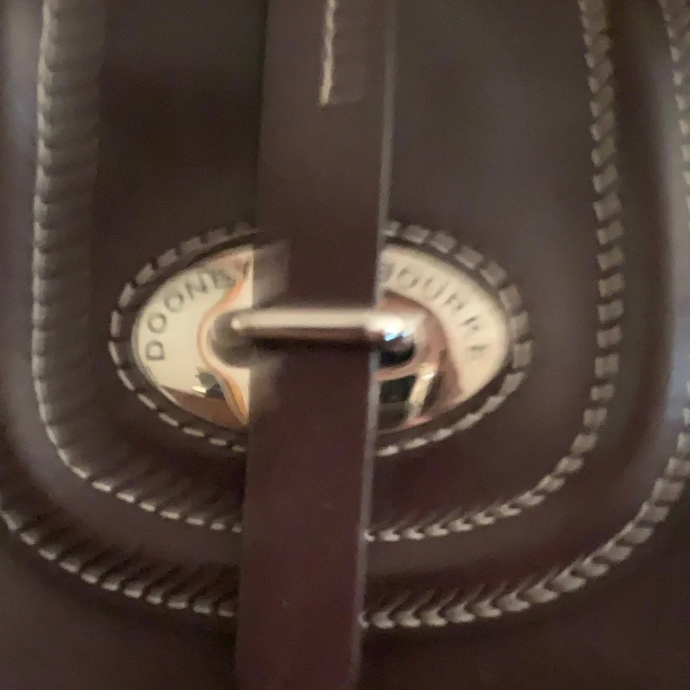 Dooney & Bourke Brown Leather Shoulder Bag - Picture 3 of 3